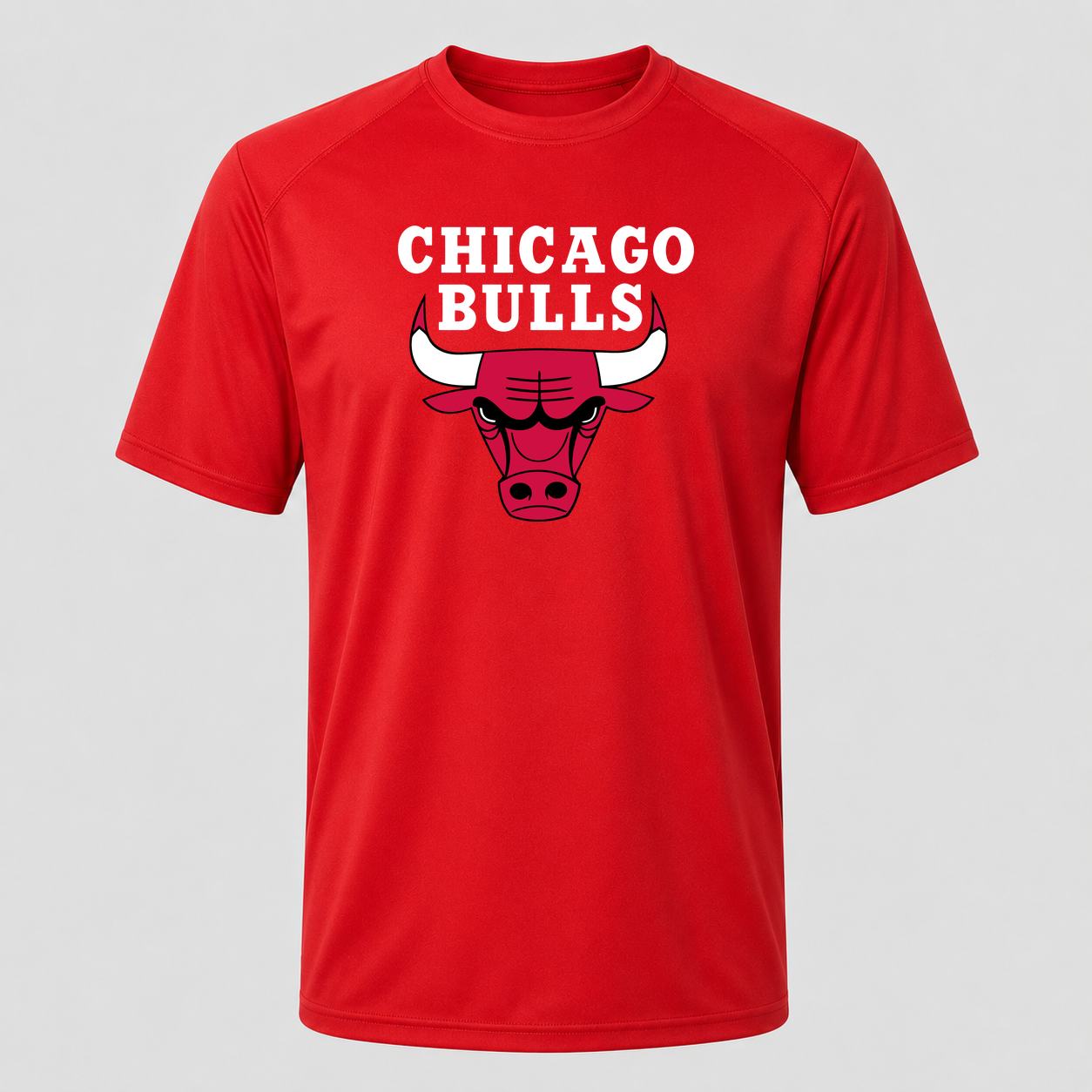 Men's Chicago Bulls White Performance T-Shirt - Red