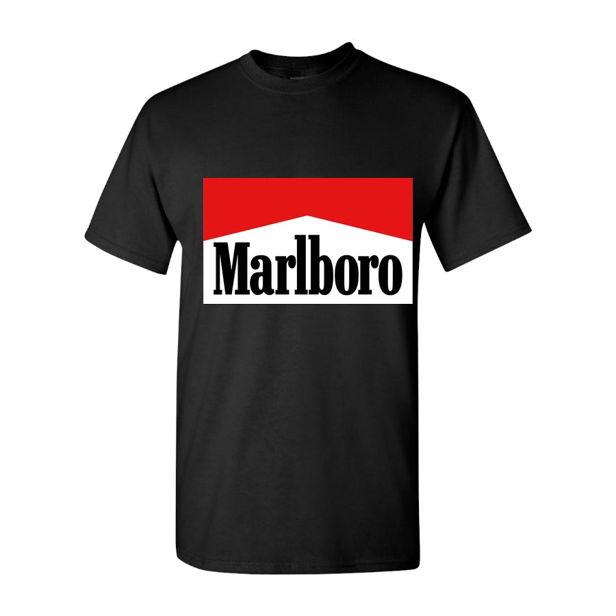Men's Marlboro Logo Cotton T-Shirt - Black