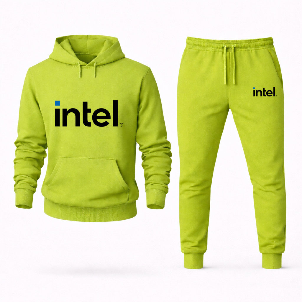 Intel Hoodie and Joggers Set - Lime Green