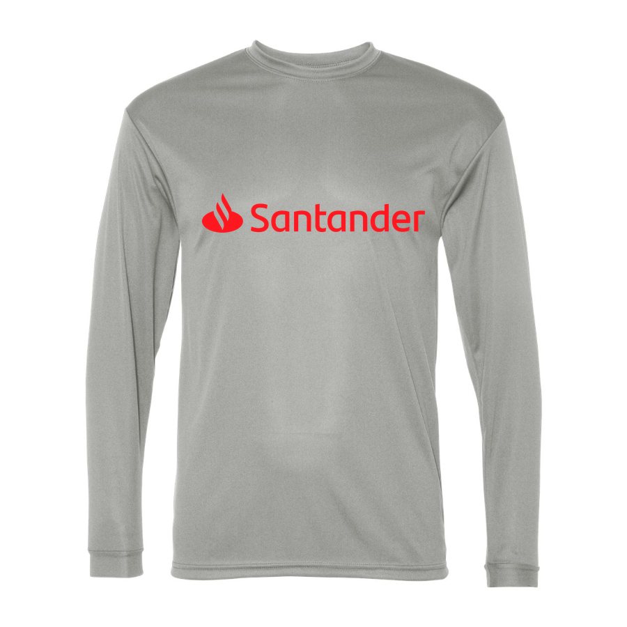 Men's Santander Polyester Long Sleeve T-Shirt - Silver