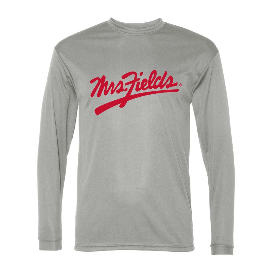 Men's Mrs. Fields Polyester Long Sleeve T-Shirt - Silver