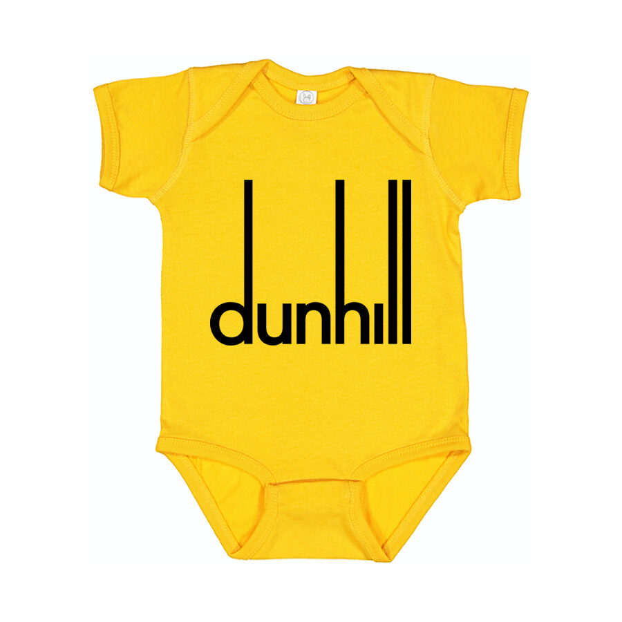 Dunhill Black Logo Baby Romper Onesie - Yellow