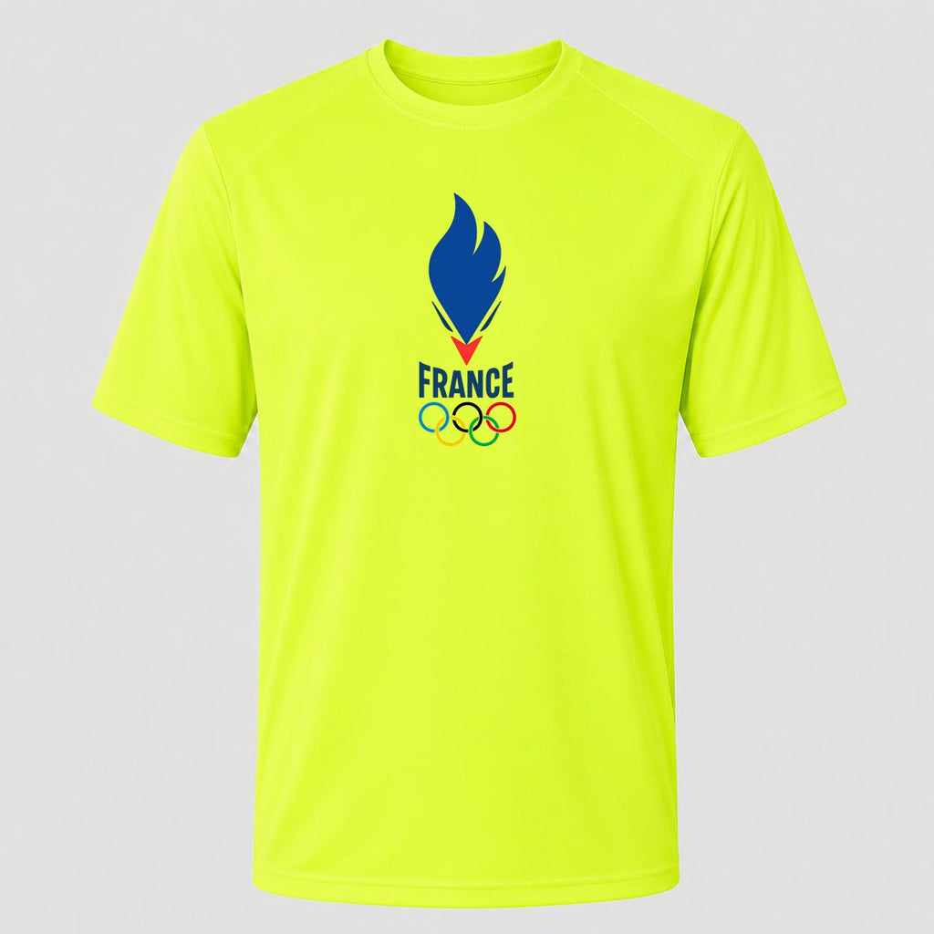 Men's France 2024 Performance T-Shirt - Safety Green