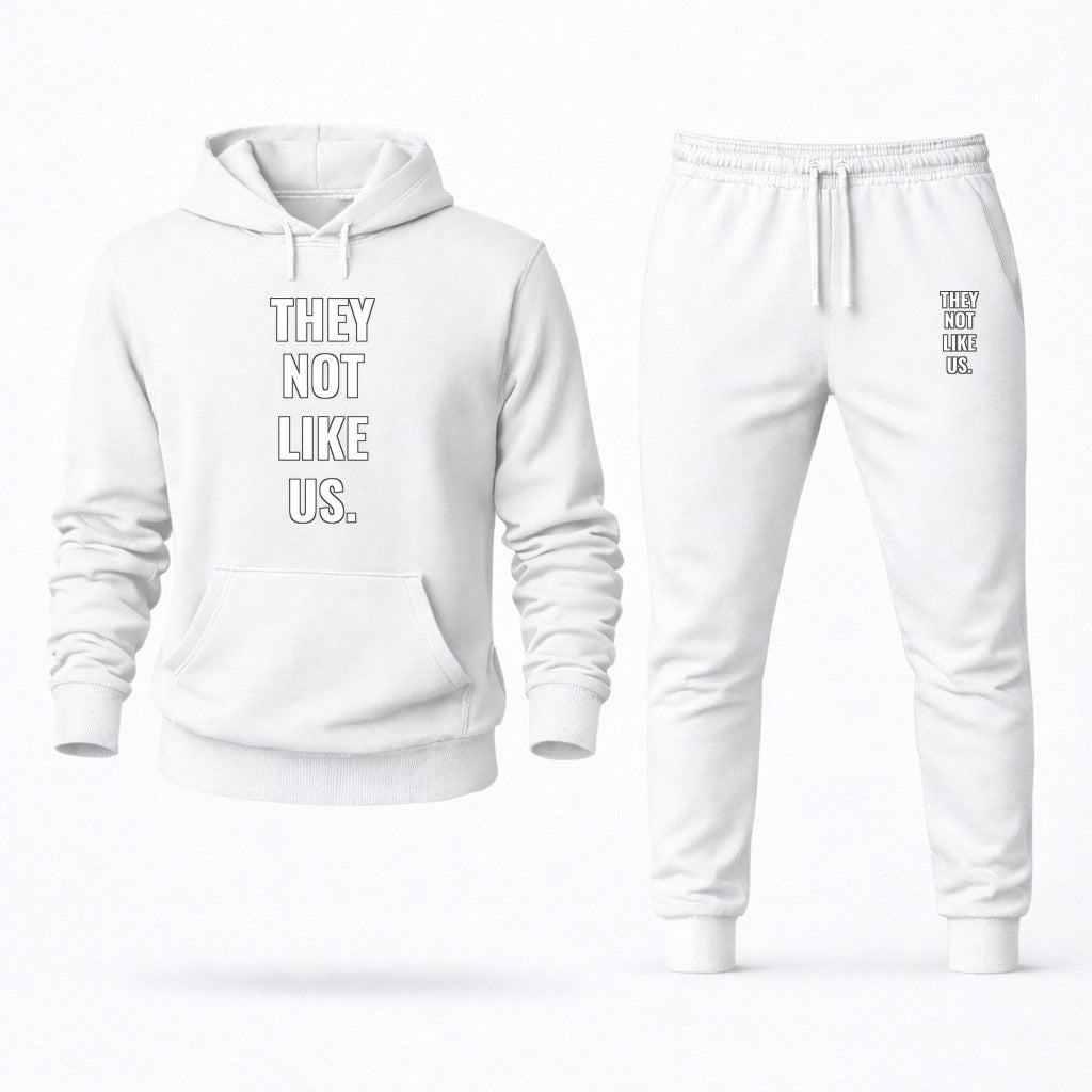 They Not Like Us Hoodie and Joggers Set - White
