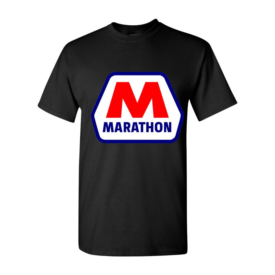Men's Marathon Logo Cotton T-Shirt - Black