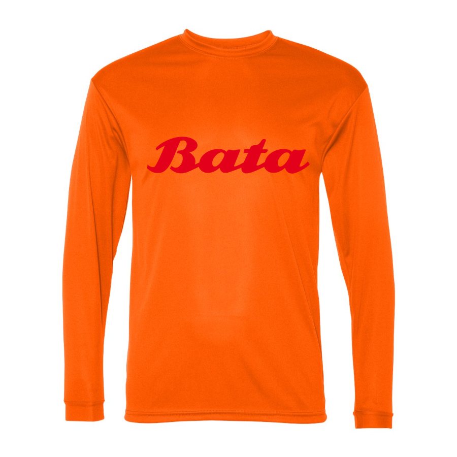 Men's Bata Polyester Long Sleeve T-Shirt - Safety Orange