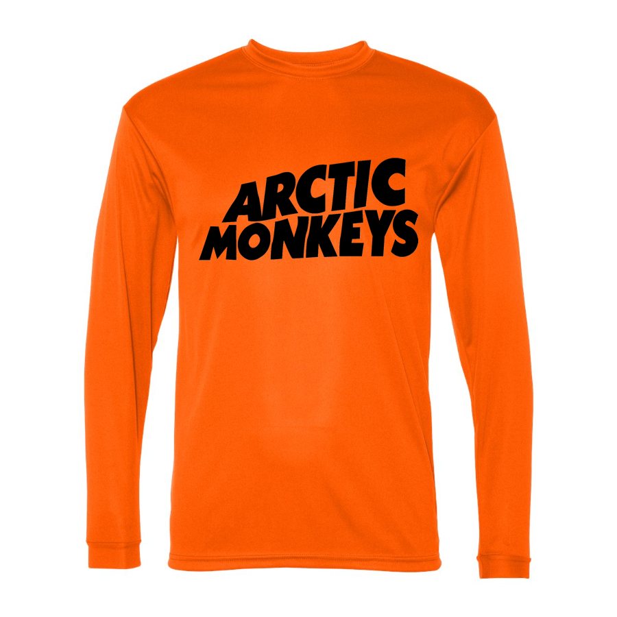 Men's Arctic Monkeys Polyester Long Sleeve T-Shirt - Safety Orange