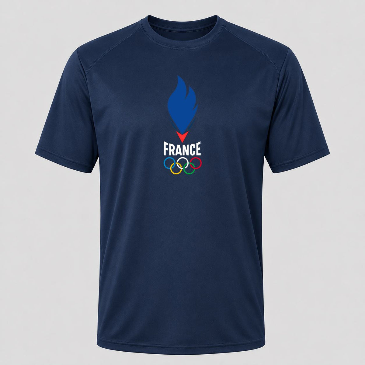 Men's France 2024 White Performance T-Shirt - Navy