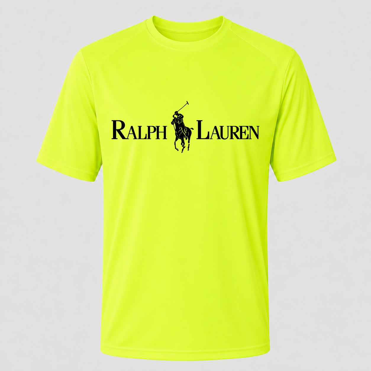 Men's Polo Ralph Lauren Black Performance T-Shirt - Safety Green