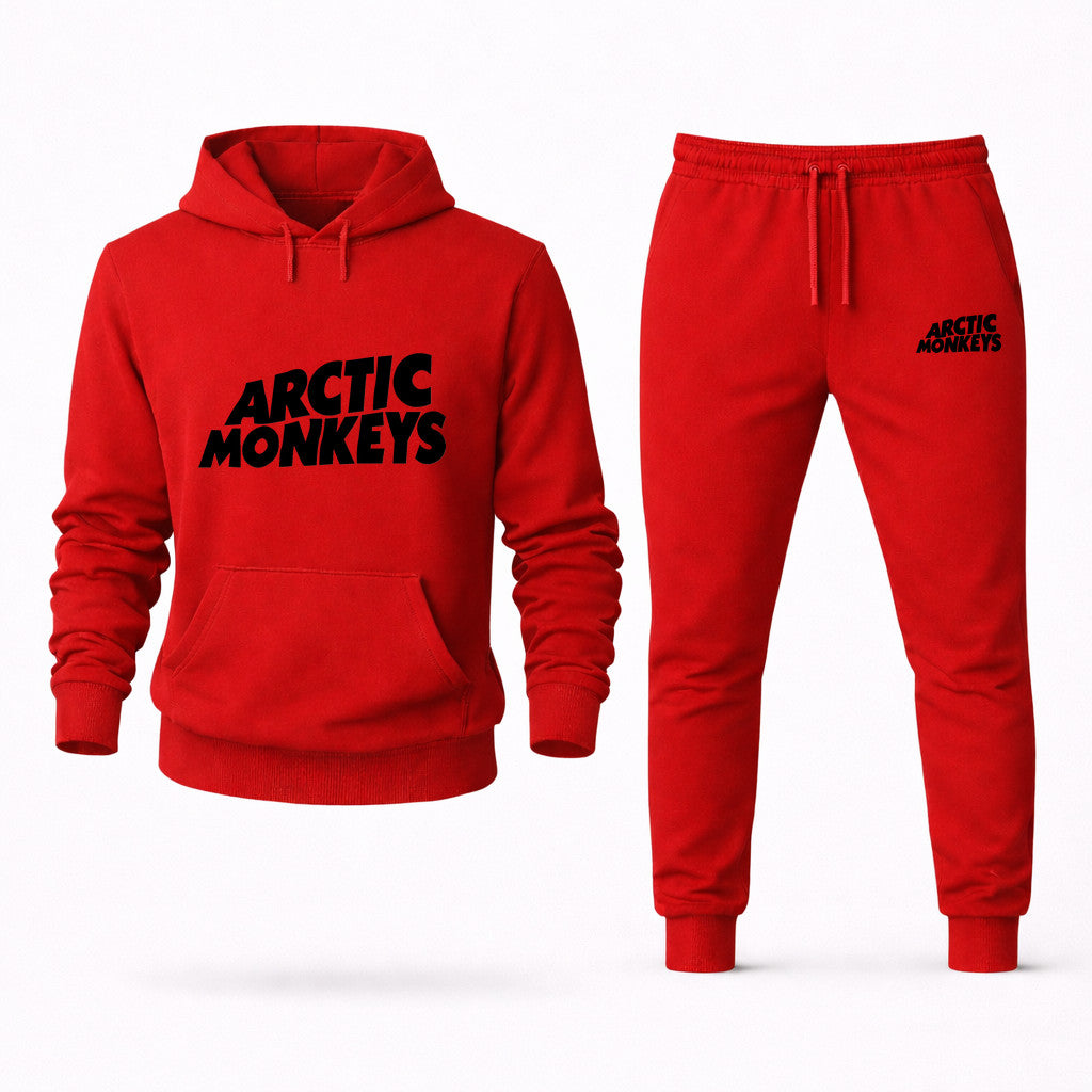 Arctic Monkeys Hoodie and Joggers Set - Red