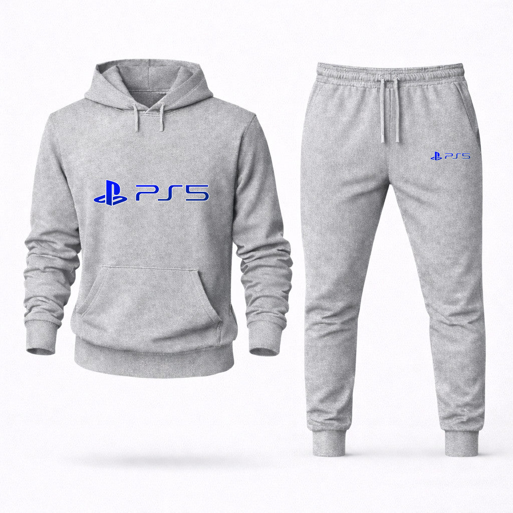 PS5 Blue Hoodie and Joggers Set - Grey