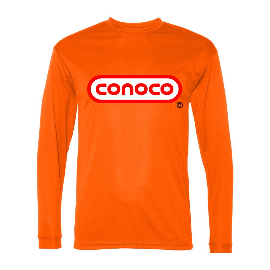 Men's Conoco Polyester Long Sleeve T-Shirt - Safety Orange