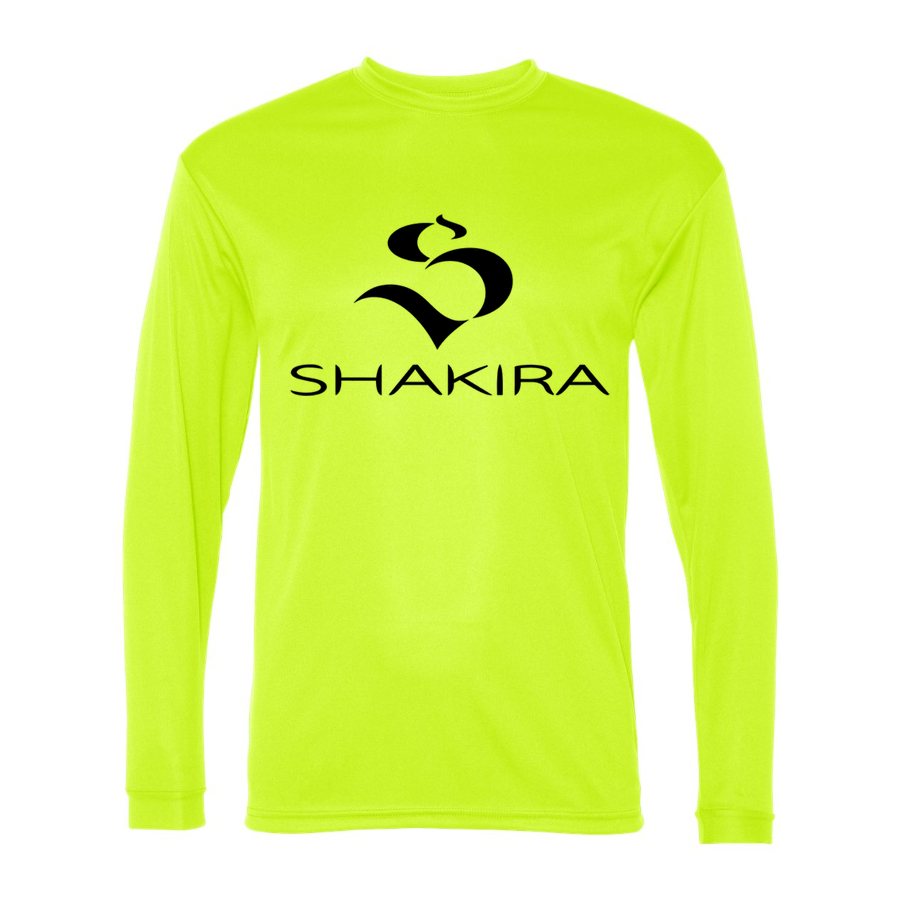 Men's Shakira Polyester Long Sleeve T-Shirt - Safety Yellow