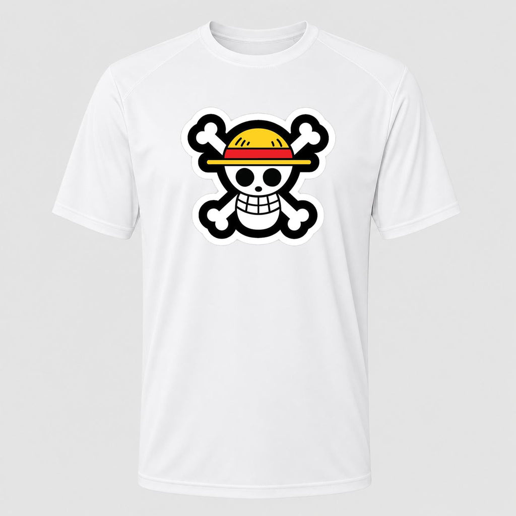 Men's Straw Hat Luffy Performance T-Shirt - White
