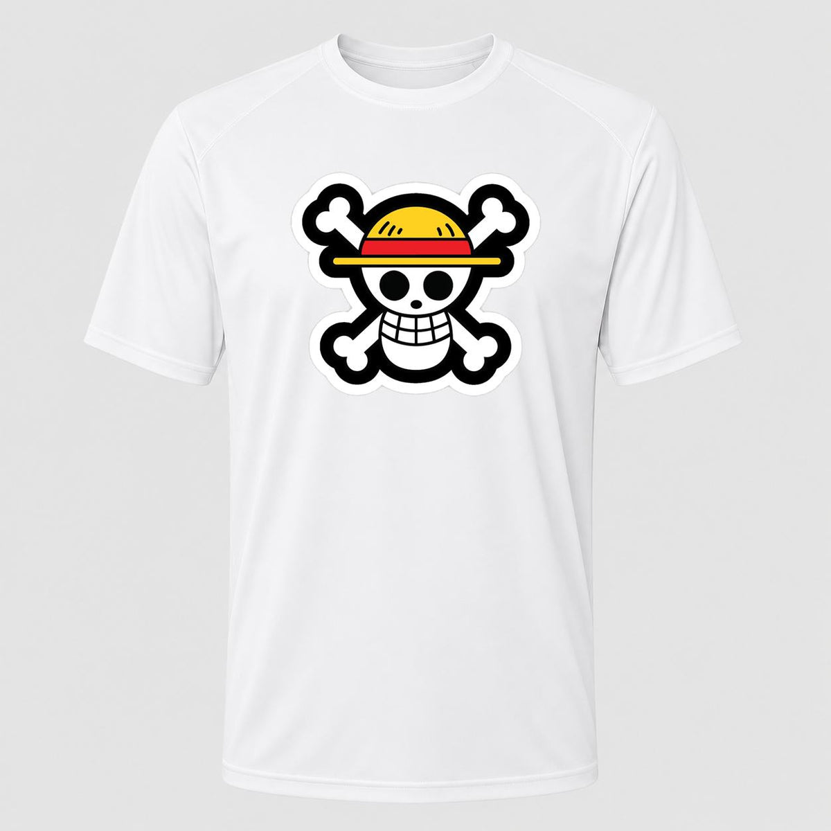 Men's Straw Hat Luffy Performance T-Shirt - White