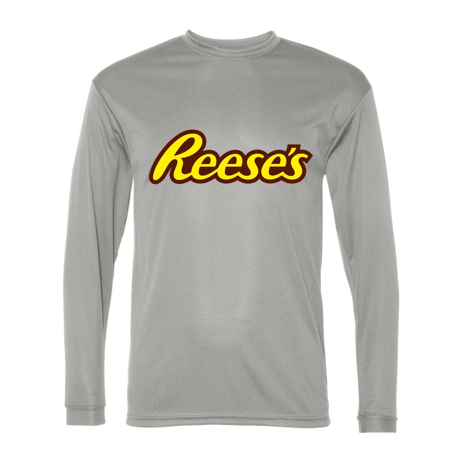 Men's Reeses food Polyester Long Sleeve T-Shirt - Silver