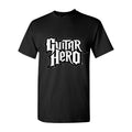 Men's Guitar hero logo Cotton T-Shirt - Black