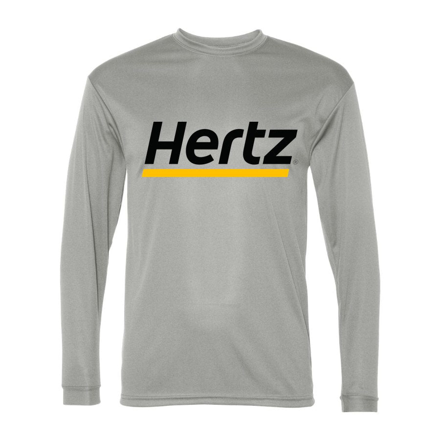 Men's Hertz Polyester Long Sleeve T-Shirt - Silver