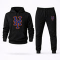 New York Mets Hoodie and Joggers Set - Black