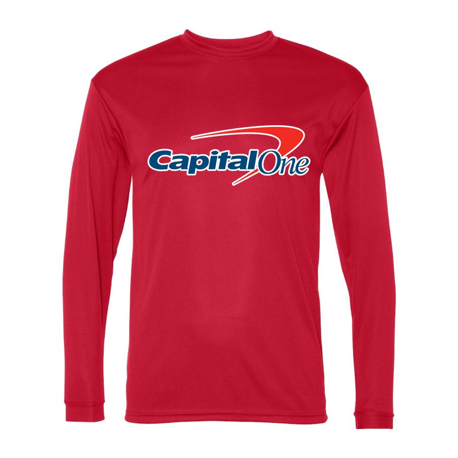 Men's Capital One Polyester Long Sleeve T-Shirt - Red