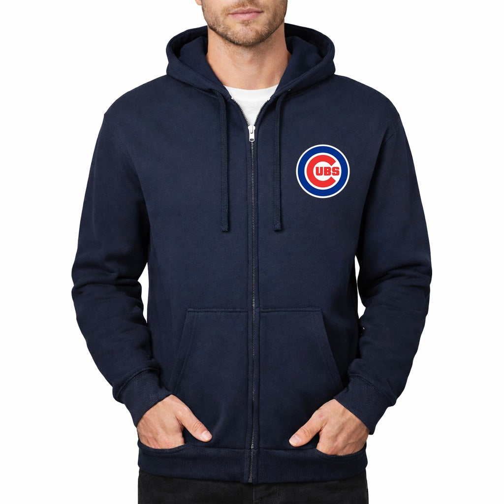 Men's Chicago Cubs Zipper Hoodie - Navy