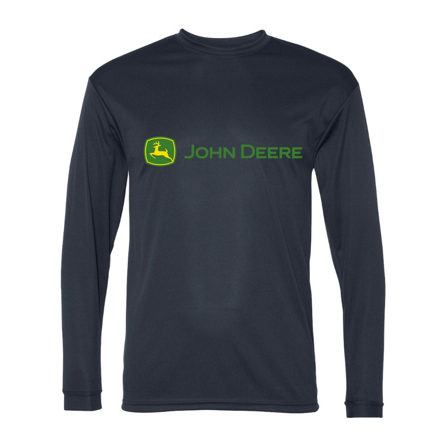 Men's John Deere Polyester Long Sleeve T-Shirt - Navy