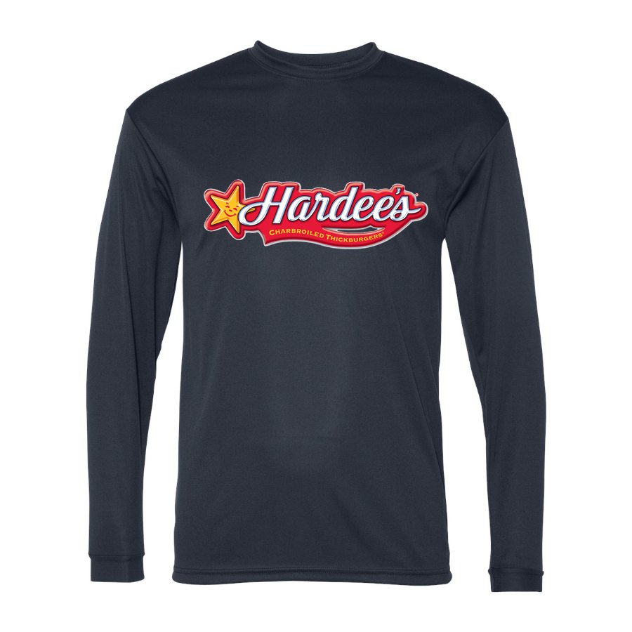 Men's Hardee's Polyester Long Sleeve T-Shirt - Navy