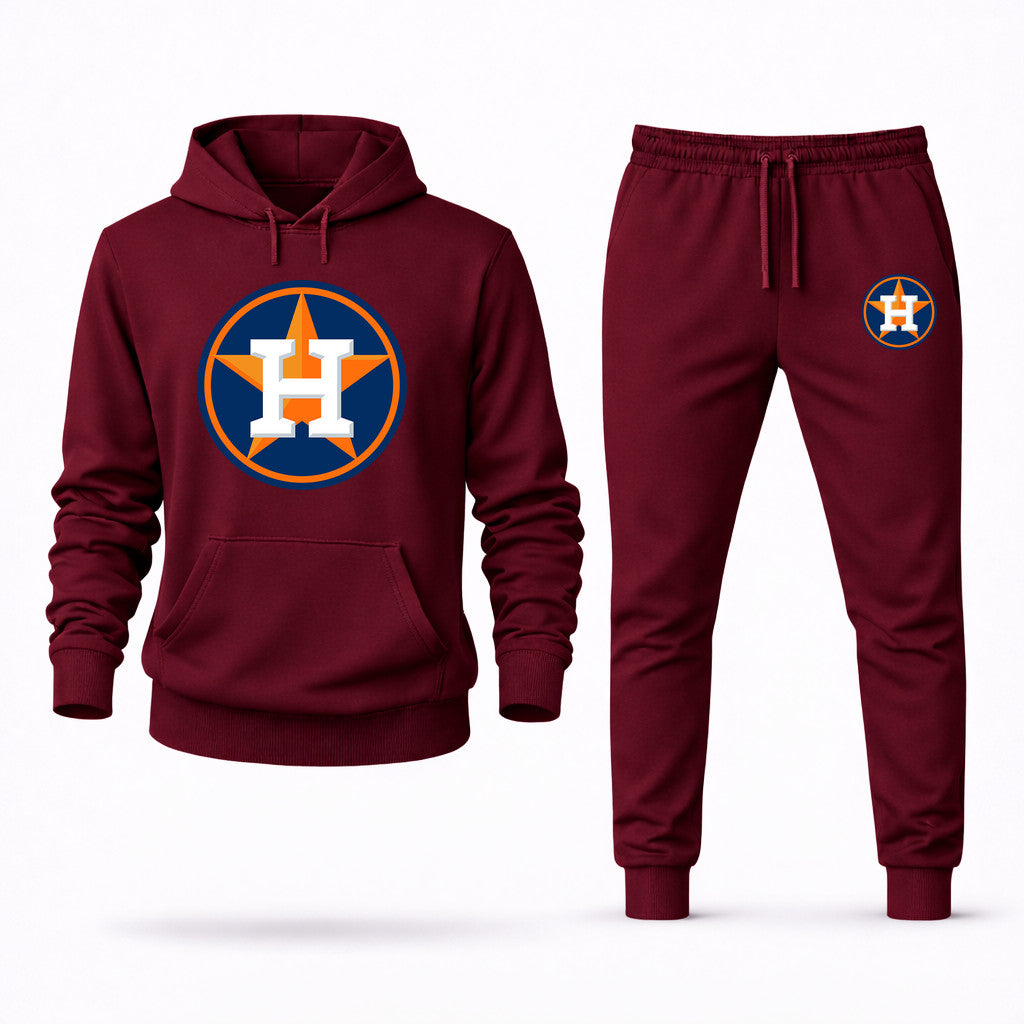 Houston Astros Hoodie and Joggers Set - Burgundy
