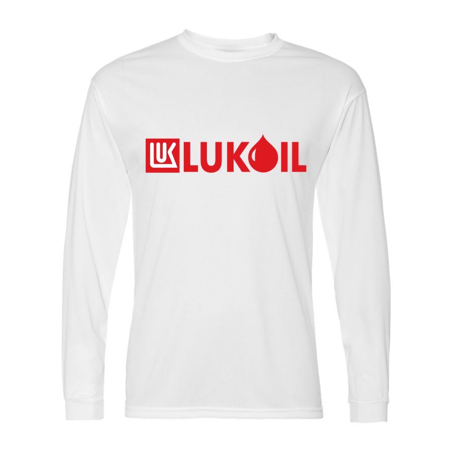 Men's Lukoil Polyester Long Sleeve T-Shirt - White