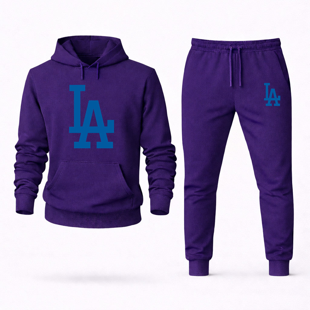 Los Angeles Dodgers Hoodie and Joggers Set - Purple