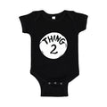 Dr. Seuss Thing 2 Baby Romper Onesie - Black