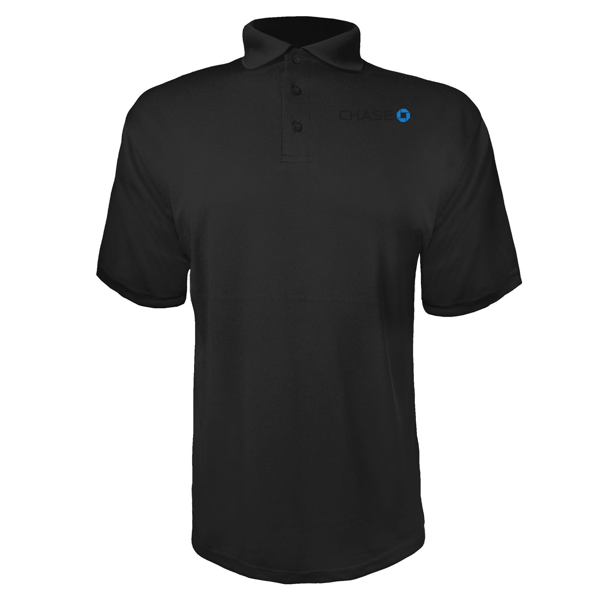 Chase Black men's polyester polo in Black