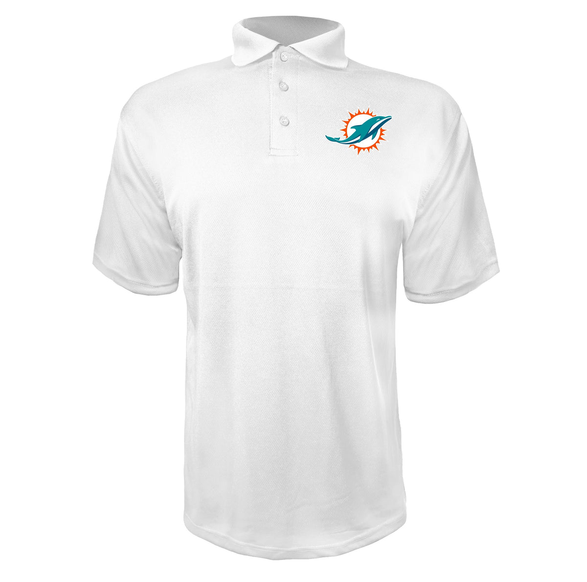 Miami Dolphins White polyester polo