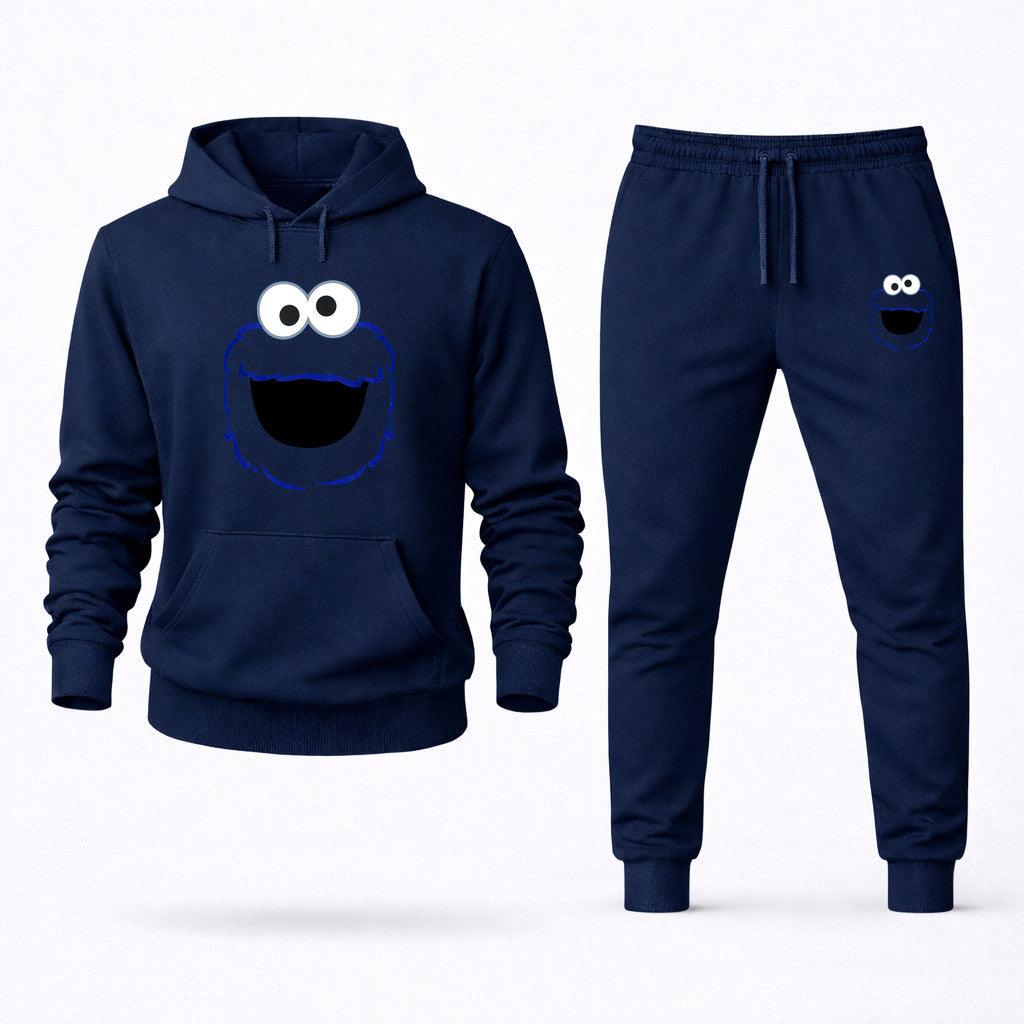 Cookie Monster Hoodie and Joggers Set - Navy