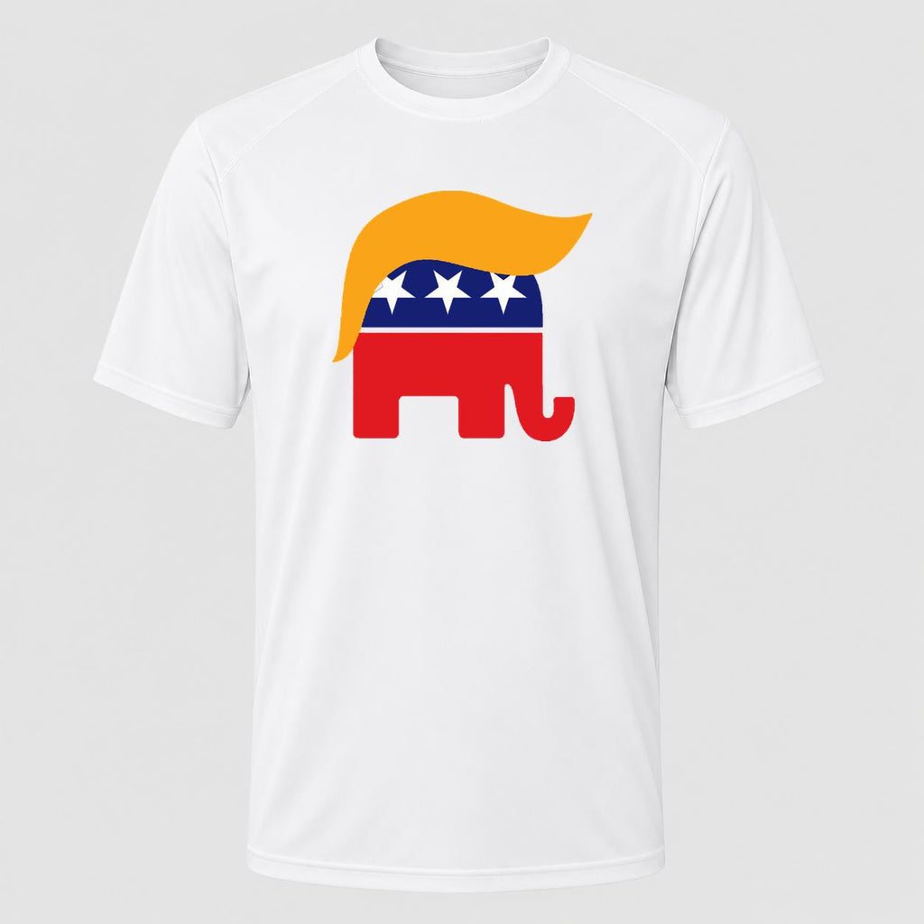 Men's Trump GOP Elephant Performance T-Shirt - White