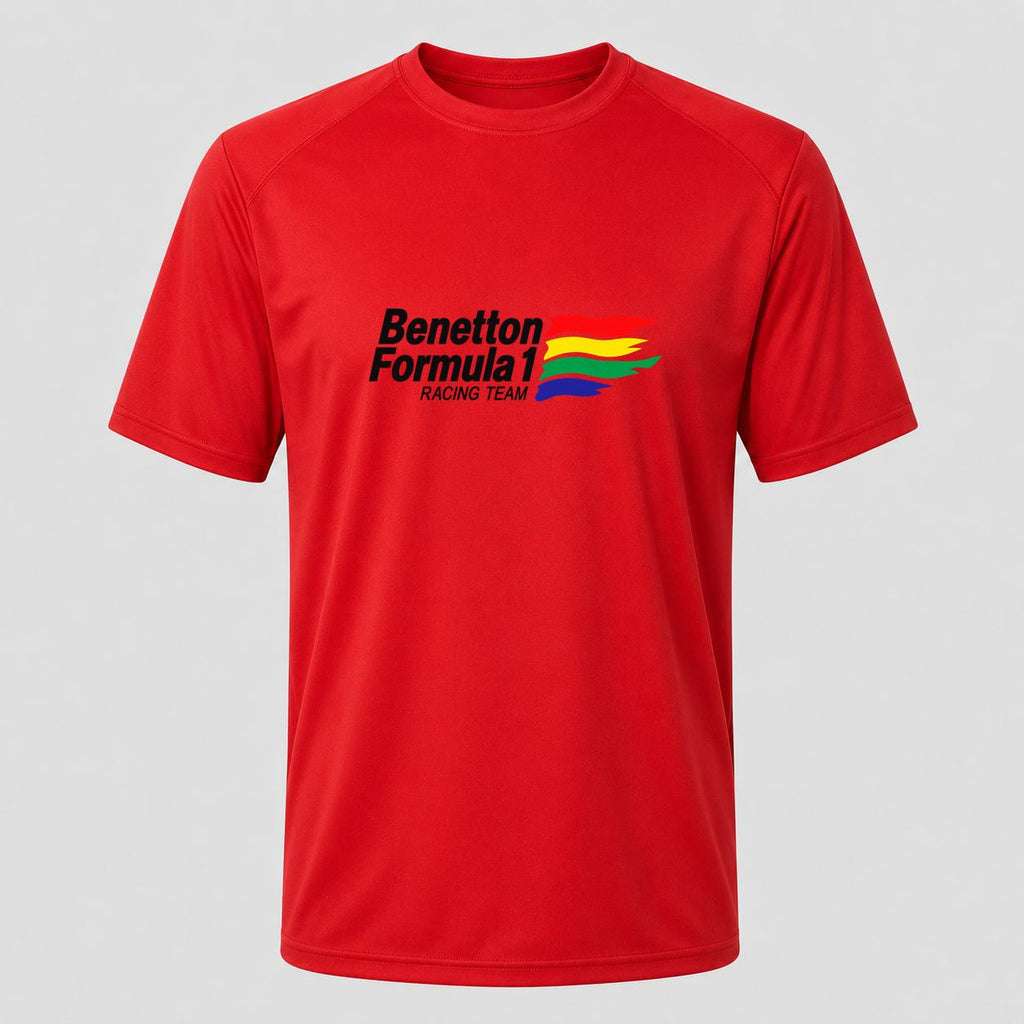 Men's Benetton Formula 1 Racing Team Performance T-Shirt - Red