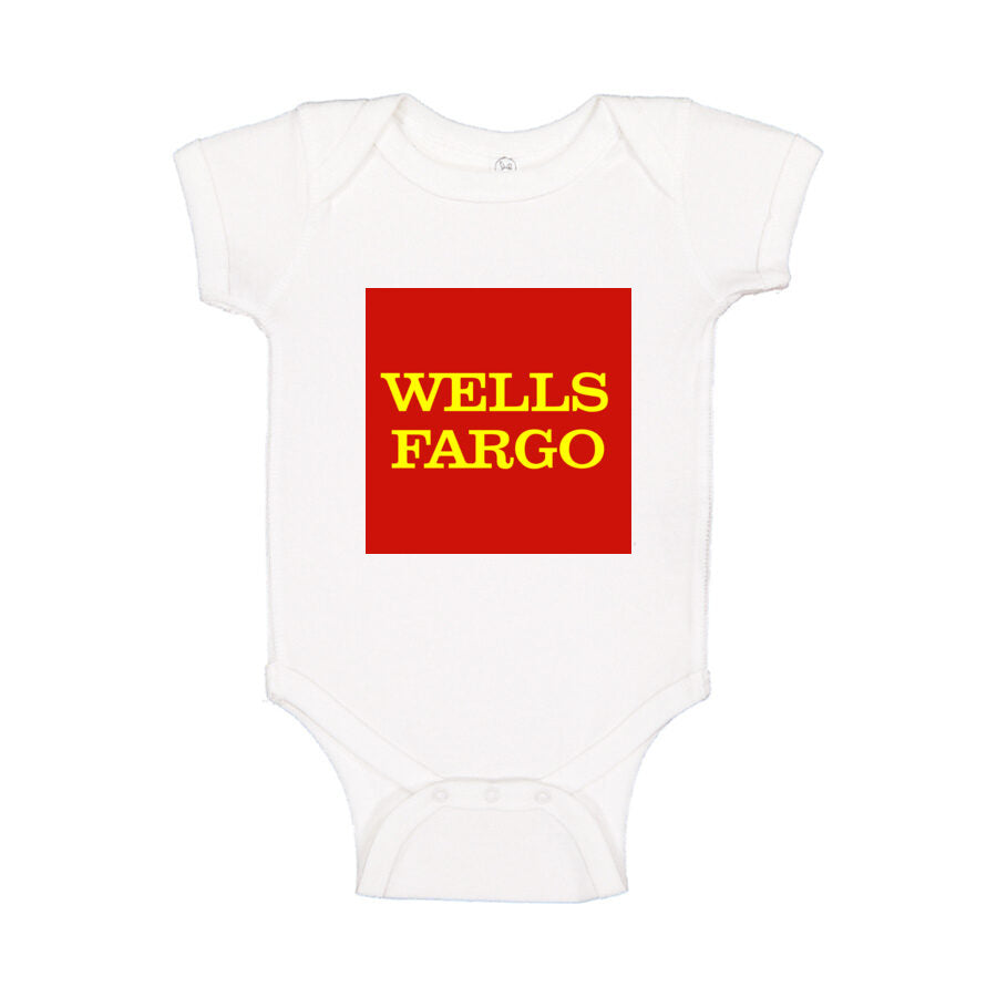 Wells Fargo Baby Romper Onesie - White