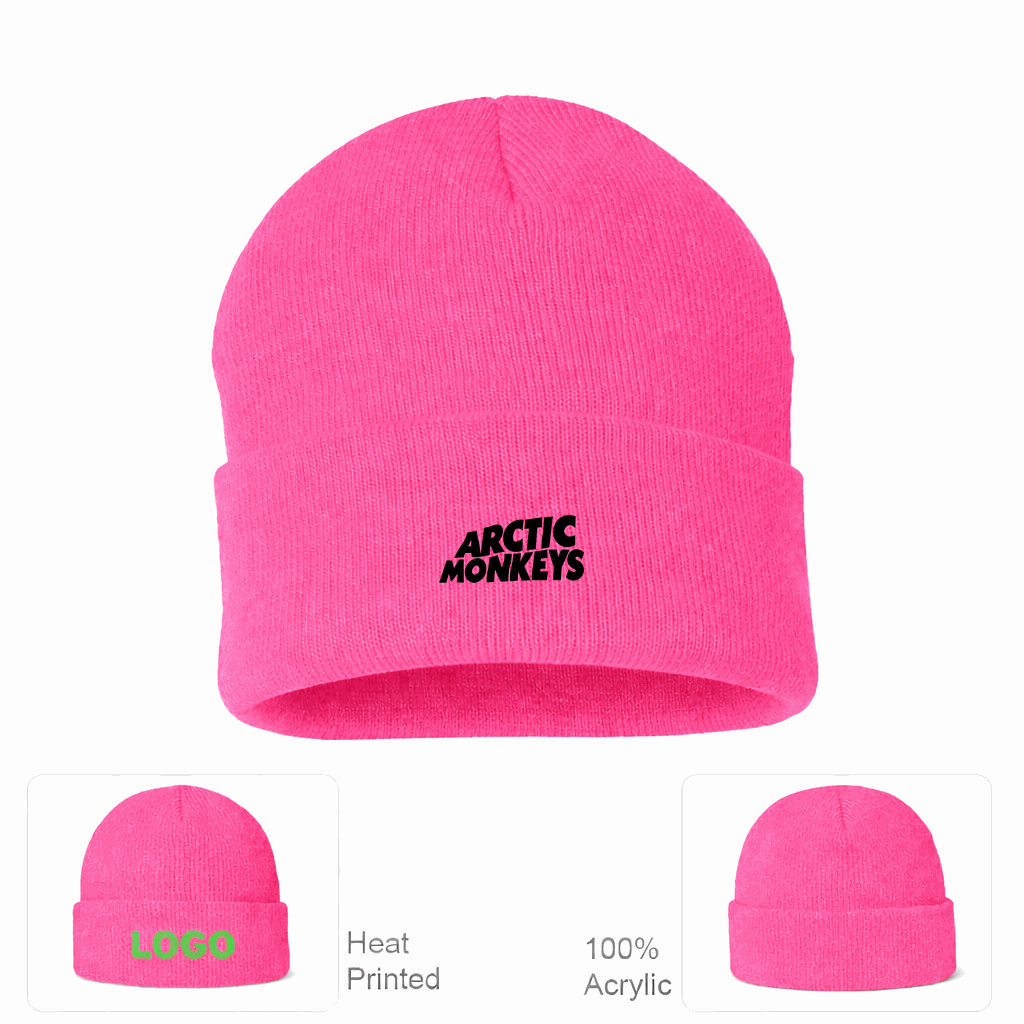 Arctic Monkeys Beanie Hat - Pink