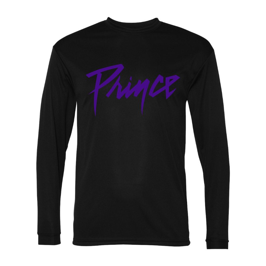 Men's Prince Polyester Long Sleeve T-Shirt - Black