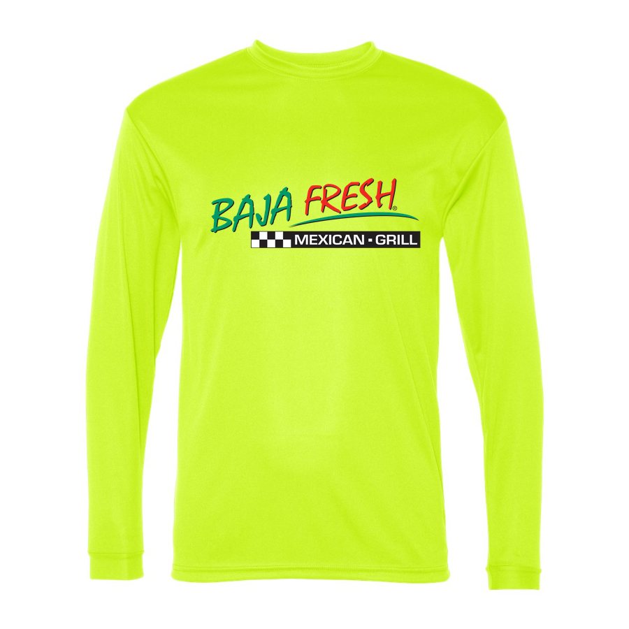 Men's Baja Fresh Polyester Long Sleeve T-Shirt - Safety Yellow