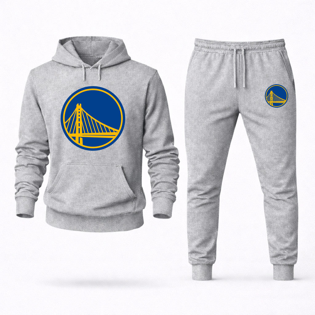 Golden State Warriors Hoodie and Joggers Set - Grey