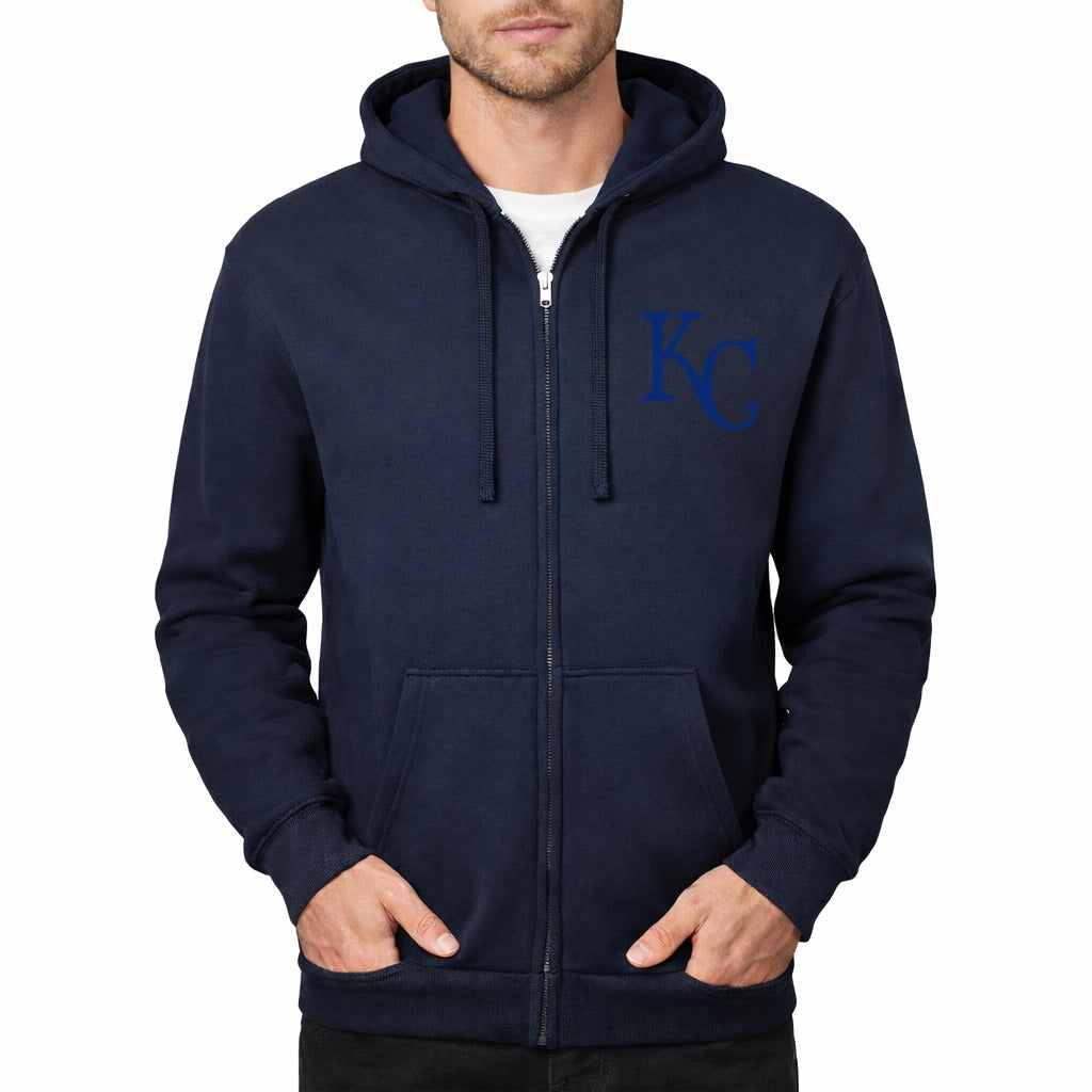 Men's Kansas City Royals Zipper Hoodie - Navy
