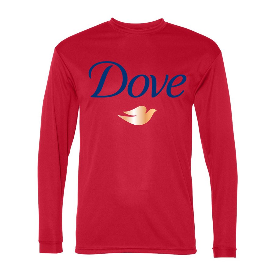 Men's Dove Polyester Long Sleeve T-Shirt - Red