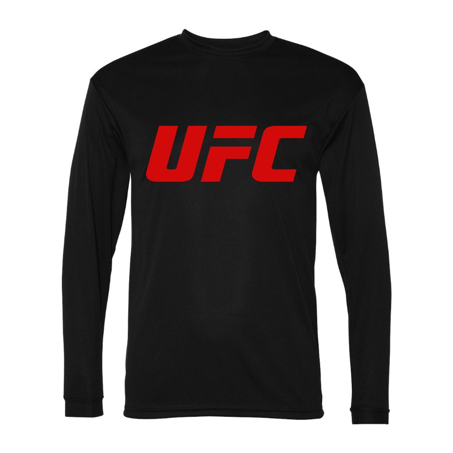 Men's UFC Polyester Long Sleeve T-Shirt - Black