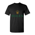 Men's Rolex Logo Cotton T-Shirt - Black