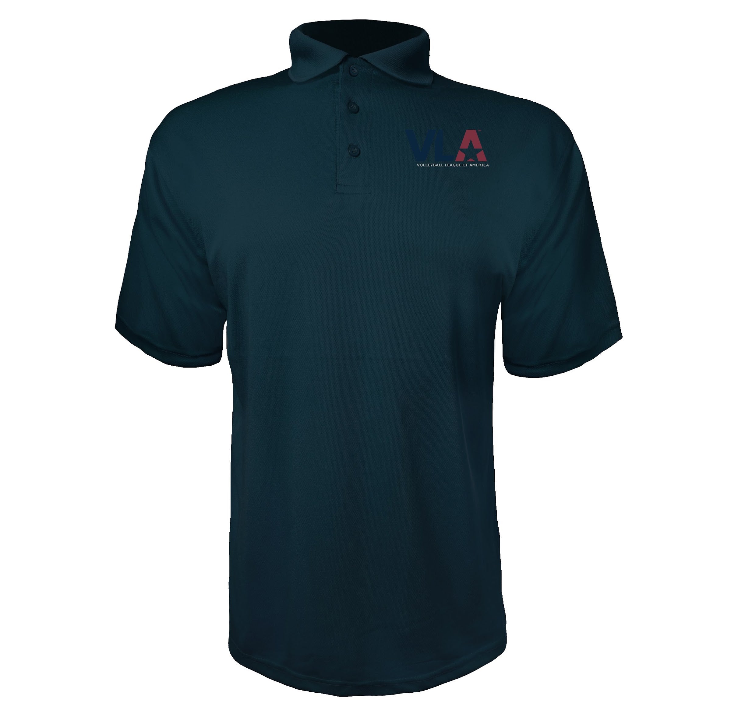 American Volleyball League Navy polyester polo