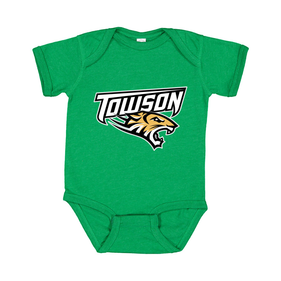 Towson Tigers Baby Romper Onesie - Green