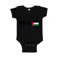 Free Palestine Black Logo Baby Romper Onesie - Black