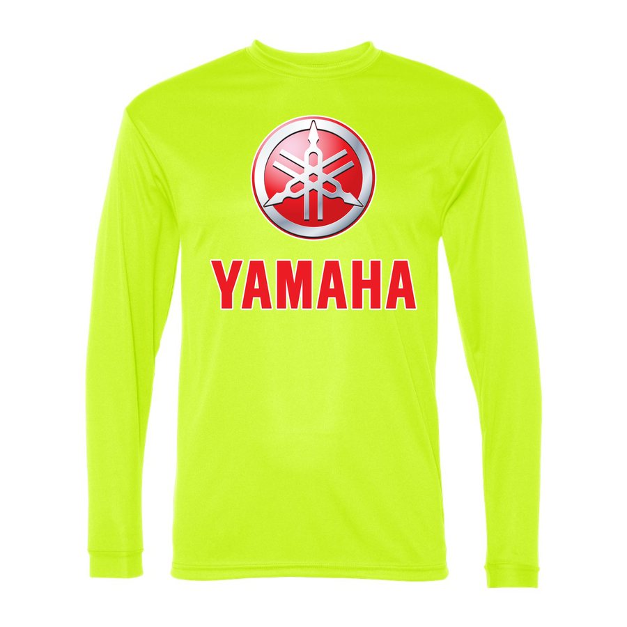 Men's YAMAHA Polyester Long Sleeve T-Shirt - Safety Yellow