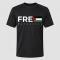 Men's Free Palestine White Performance T-Shirt - Black